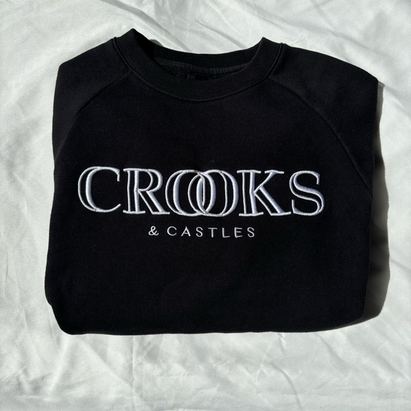 Black Crooks & Castles Luxury Crewneck / Sweatshirt - Small - Picture 3 of 5